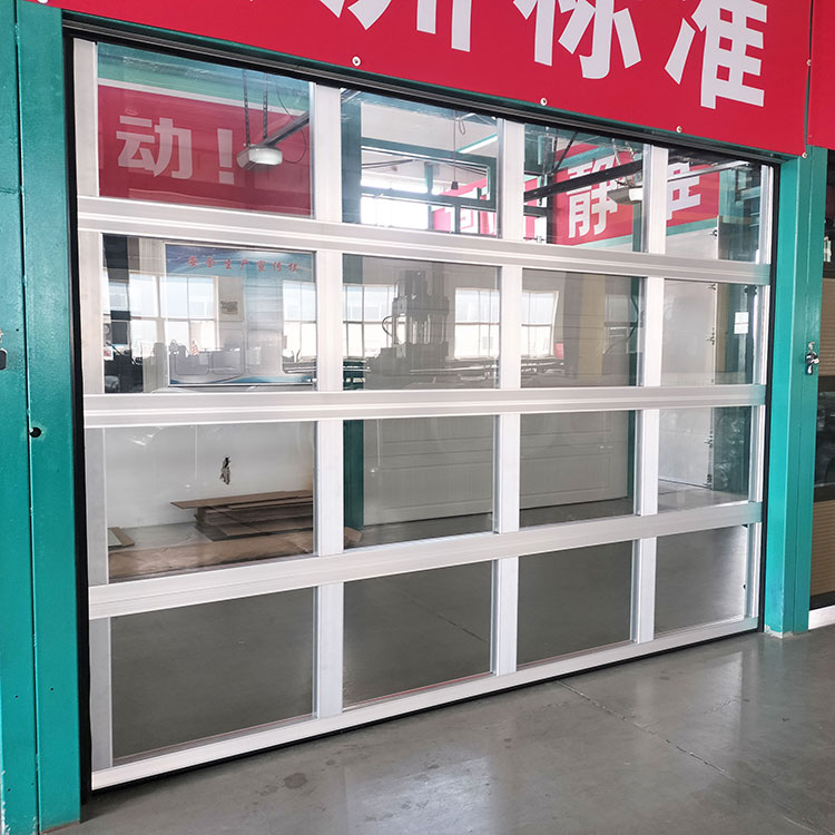 Modern Aluminum Glass Transparent Garage Door